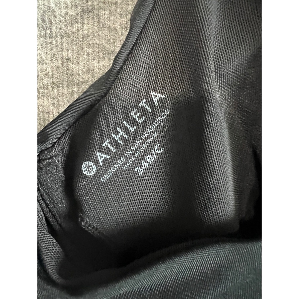 Athleta Black High Neck Racerback Tankini Swim Top 34B/C - Picture 3 of 7